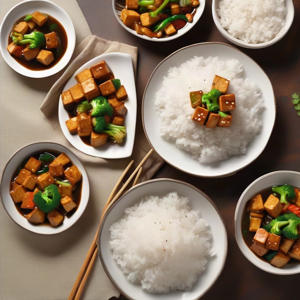 Stir Fried Tofu with Steamed Rice (Tàu Hu Xào)