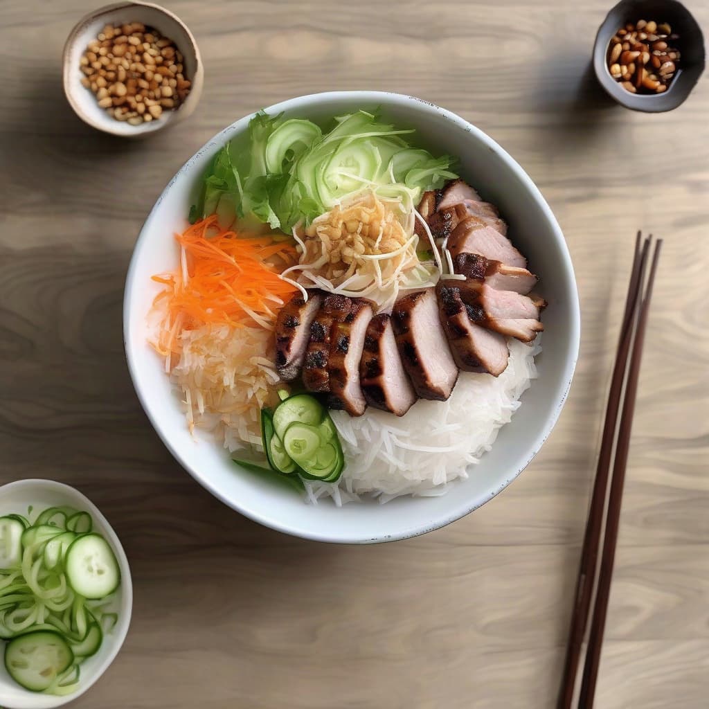 Grilled Pork Patty (Nem) Vermicelli Bowl