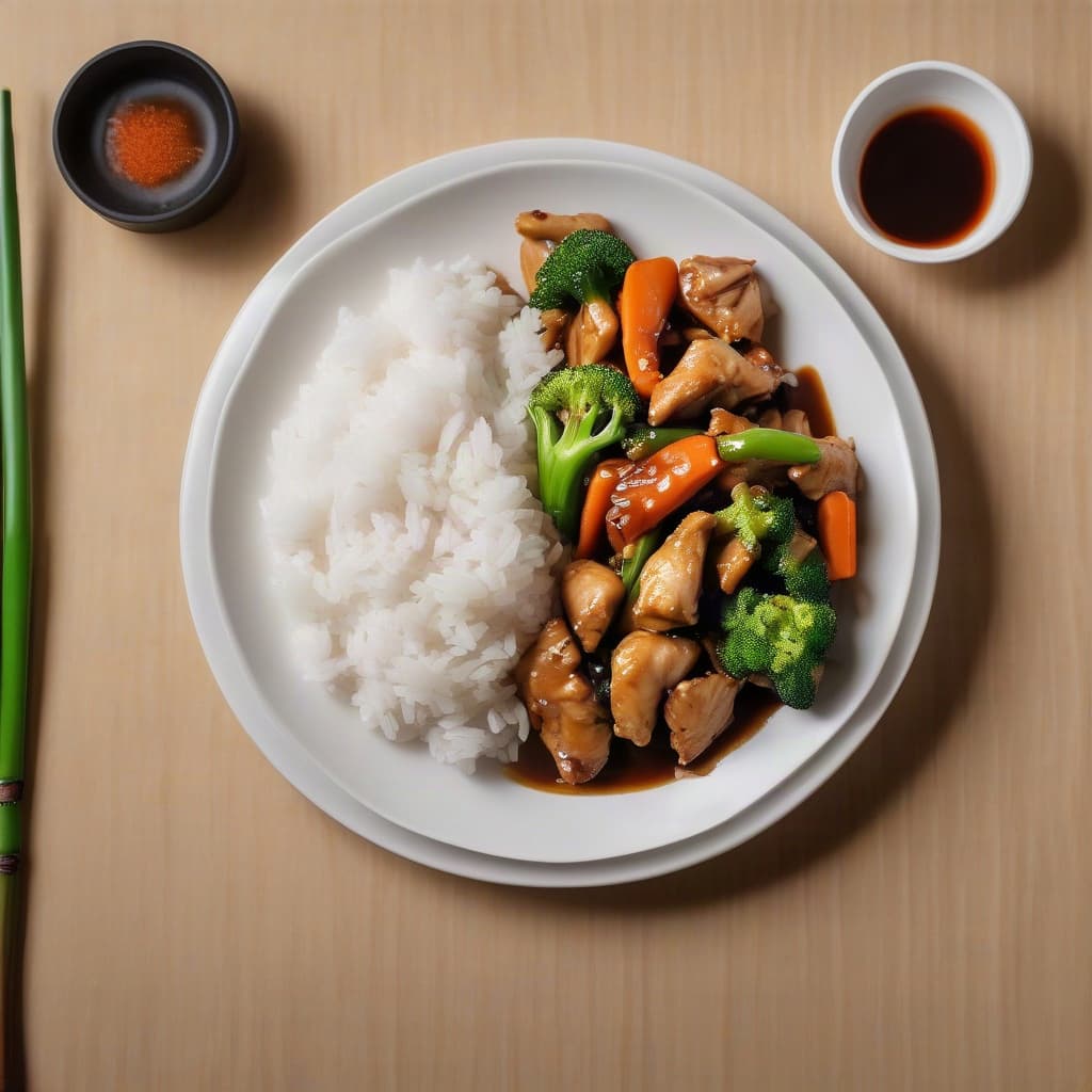 Stir Fried Chicken with Steamed Rice (Gà Xào)