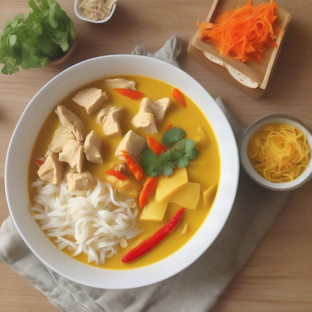 Curry Chicken Noodle Soup (Cà Ri Gà)